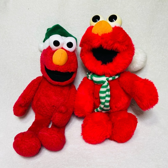 Sesame Street Christmas Elmo Plush Toys 1996 Elmo Plush - Picture 1 of 8